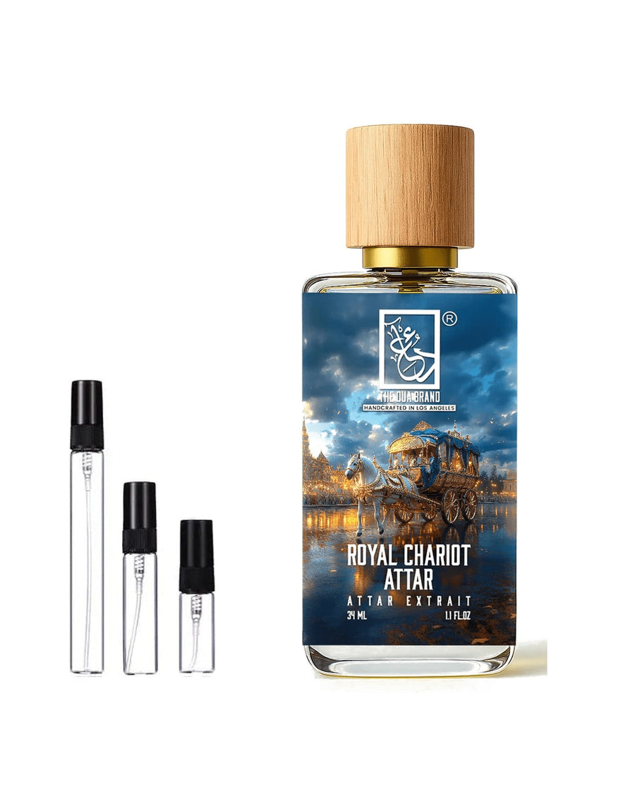Dua Fragrances Dua Royal Chariot Attar Extrait Probe – Abfüllung im Glaszerstäuber (2, 5 oder 10 ml)