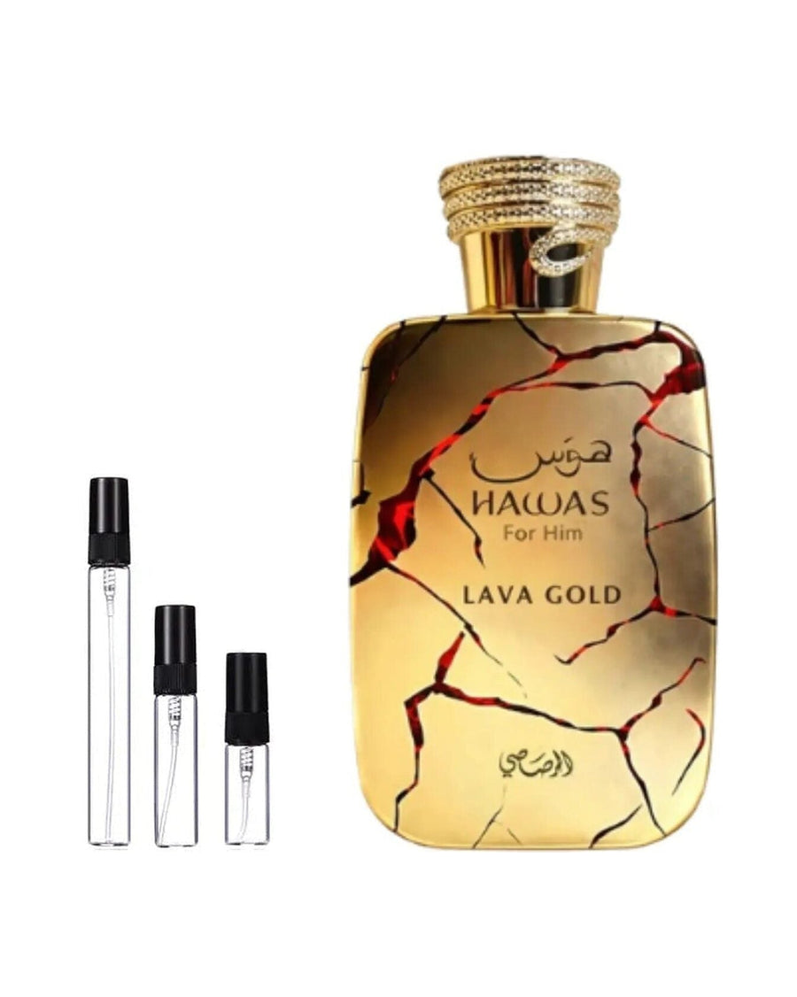 Rasasi Hawas Lava Gold sample