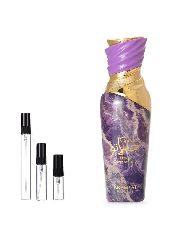 Arabiyat Prestige Gelato Black Current Lolly Probe – 2, 5 oder 10 ml Abfüllung im Glaszerstäuber
