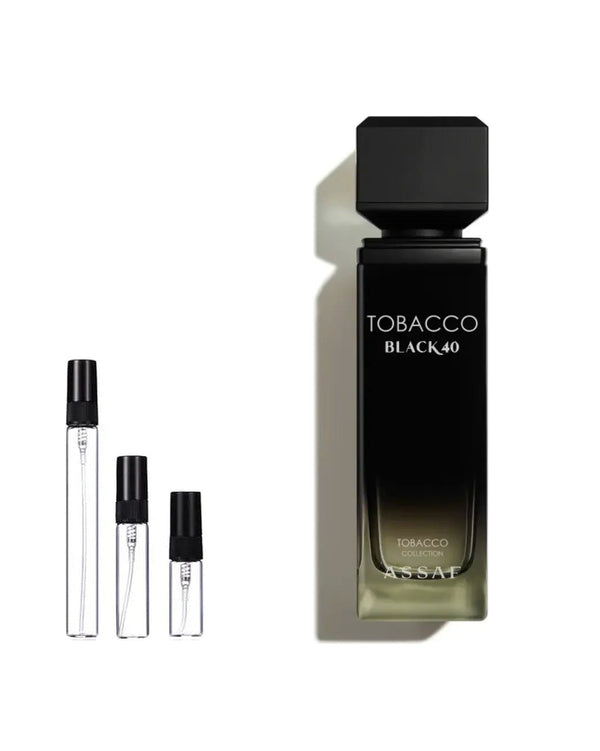 Assaf Tobacco Black 40 Probe – Abfüllung im Glaszerstäuber (2, 5 oder 10 ml)