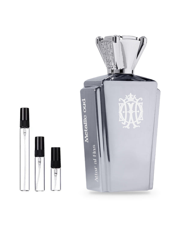Attar Al Has Metallic Oud Probe – Abfüllung im Glaszerstäuber (2, 5 oder 10 ml)