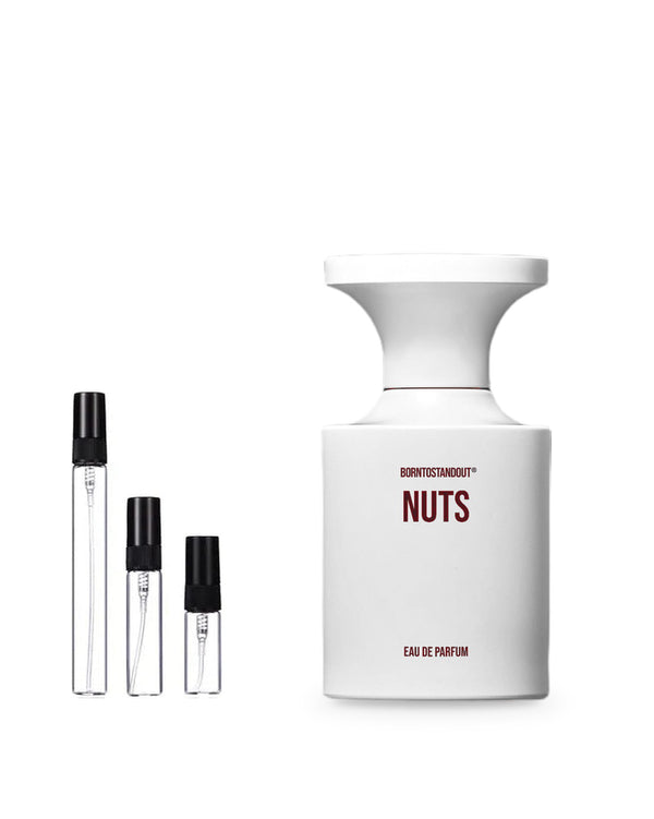 BORNTOSTANDOUT Nuts Probe – Abfüllung im Glaszerstäuber (2, 5 oder 10 ml)
