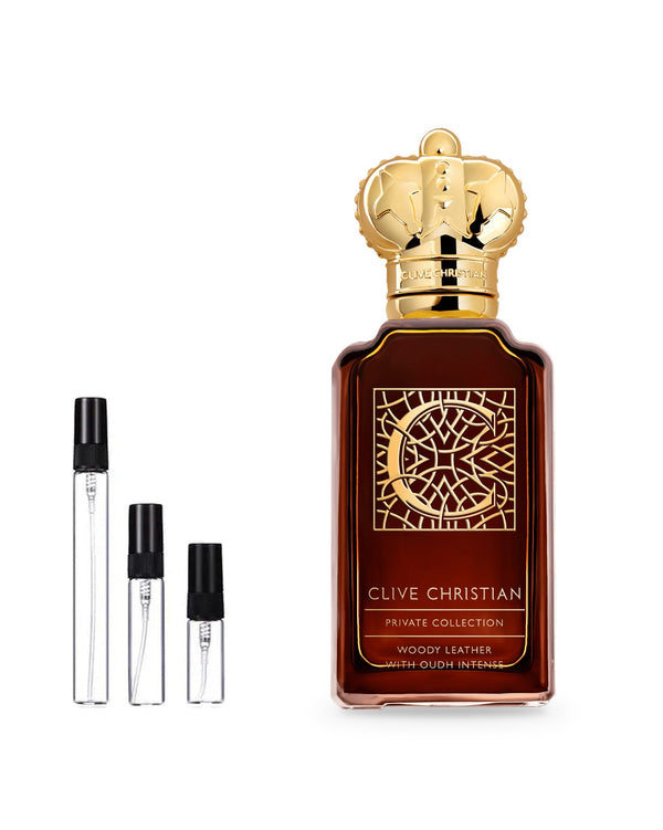 Clive Christian C Woody Leather Probe – Abfüllung im Glaszerstäuber (2, 5 oder 10 ml)