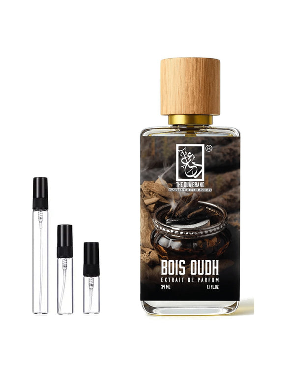 Dua Fragrances Dua Bois Oudh Extrait Probe – Abfüllung im Glaszerstäuber (2, 5 oder 10 ml)