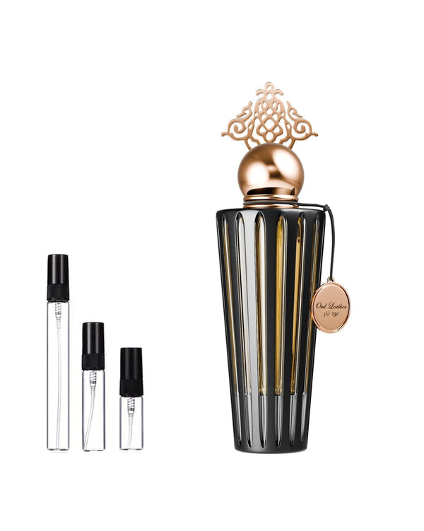 Ibraheem Al Qurashi Oud Leather Probe – Abfüllung im Glaszerstäuber (2, 5 oder 10 ml)
