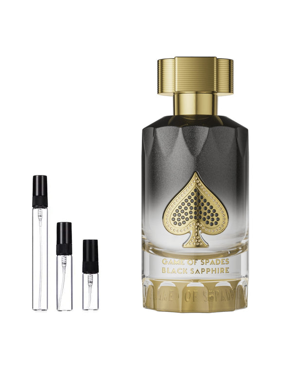 Jo Milano Paris Game of Spades Black Sapphire Extrait Probe – Abfüllung im Glaszerstäuber (2, 5 oder 10 ml)