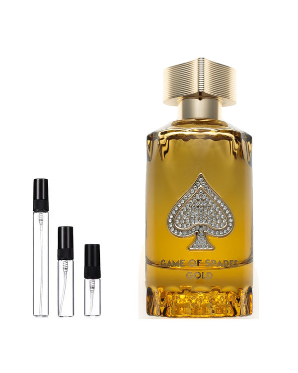 Jo Milano Paris Game of Spades Gold Extrait Probe – Abfüllung im Glaszerstäuber (2, 5 oder 10 ml)