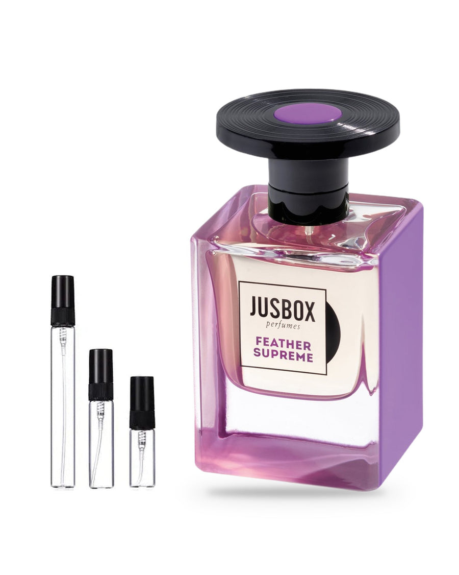 Jusbox Feather Supreme Probe – Abfüllung im Glaszerstäuber (2, 5 oder 10 ml)