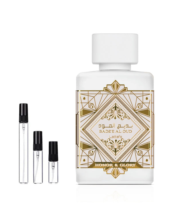 Lattafa Badee Al Oud - Honor and Glory Probe – Abfüllung im Glaszerstäuber (2, 5 oder 10 ml)