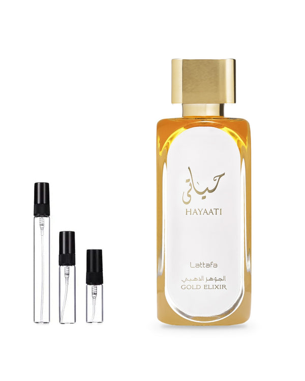 Lattafa Hayaati Gold Elixir Probe – Abfüllung im Glaszerstäuber (2, 5 oder 10 ml)