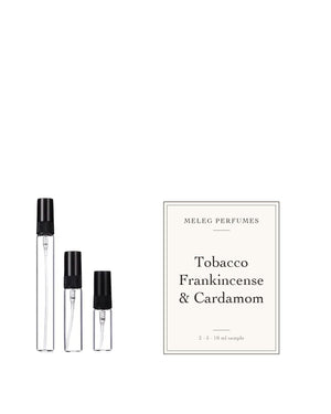 Meleg Perfumes Tobacco Frankincense & Cardamom Probe – Abfüllung im Glaszerstäuber (2, 5 oder 10 ml)