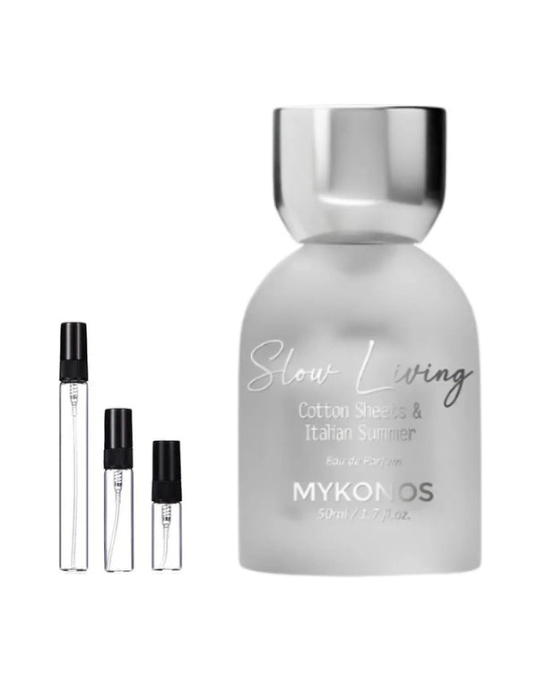 Mykonos Slow Living Probe – Abfüllung im Glaszerstäuber (2, 5 oder 10 ml)