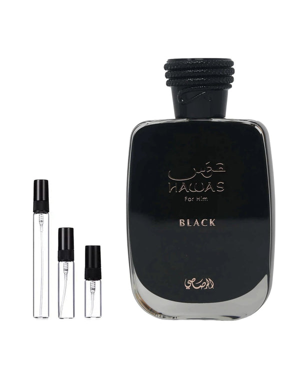 Rasasi Hawas Black Probe – Abfüllung im Glaszerstäuber (2, 5 oder 10 ml)