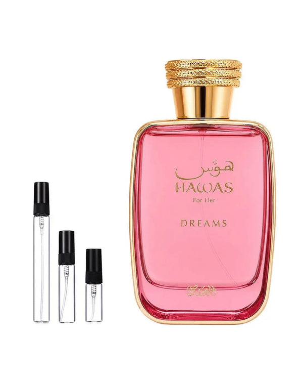 Rasasi Hawas Dreams For Her Probe – Abfüllung im Glaszerstäuber (2, 5 oder 10 ml)