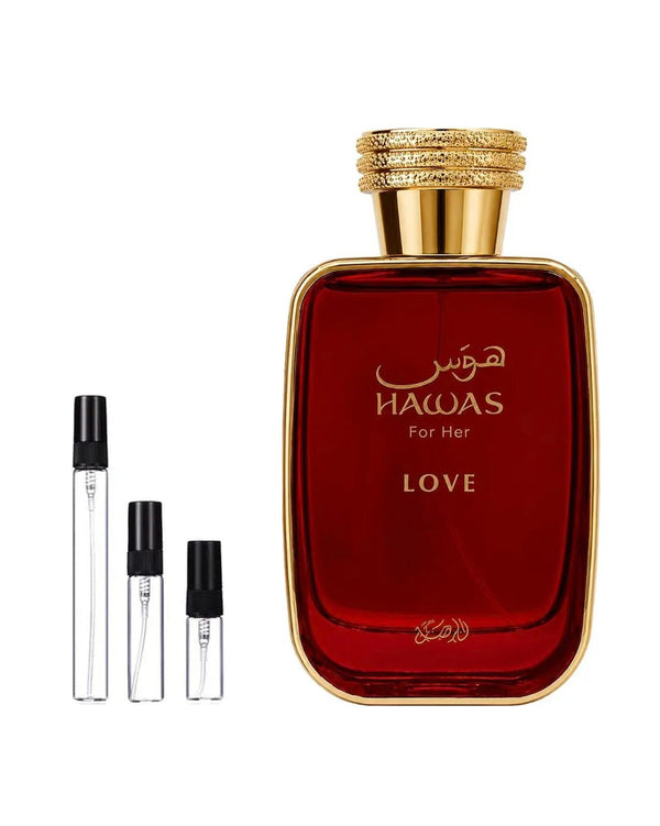 Rasasi Hawas Love For Her Probe – Abfüllung im Glaszerstäuber (2, 5 oder 10 ml)