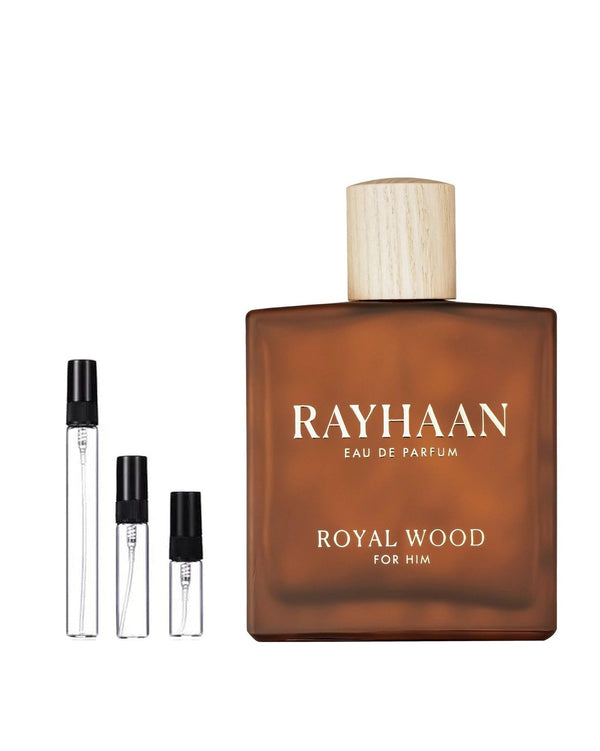 Rayhaan Royal Wood Probe – Abfüllung im Glaszerstäuber (2, 5 oder 10 ml)