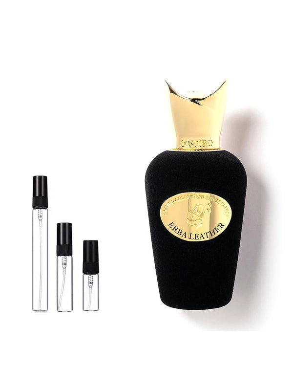 Sospiro Erba Leather Eau de Parfum Probe – 2, 5 oder 10 ml Abfüllung im Glaszerstäuber