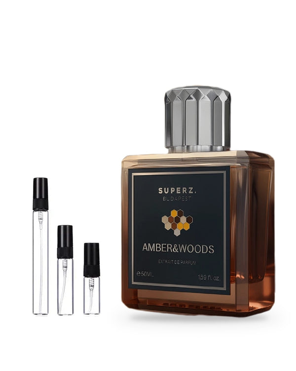 Superz. Amber & Woods Probe – Abfüllung im Glaszerstäuber (2, 5 oder 10 ml)