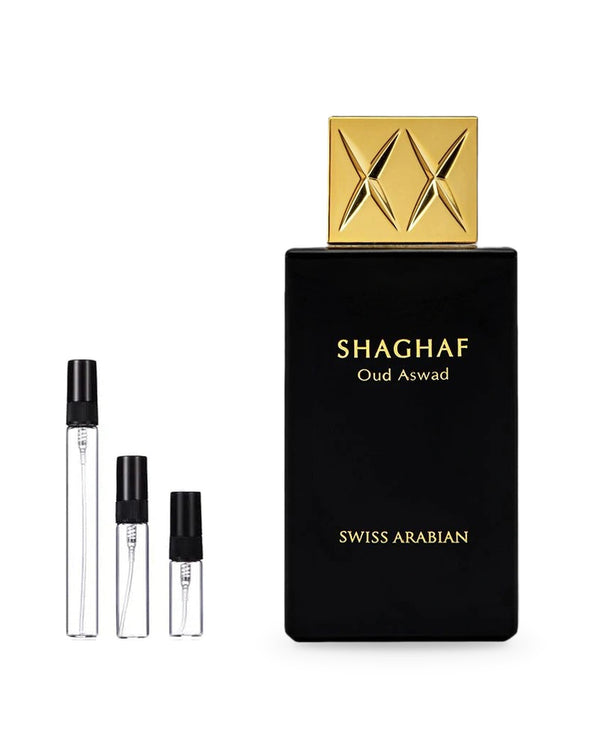 Swiss Arabian Shaghaf Oud Aswad Probe – Abfüllung im Glaszerstäuber (2, 5 oder 10 ml)